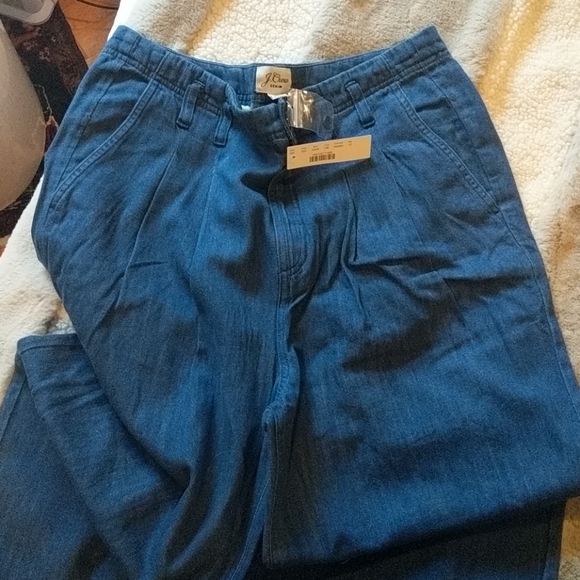 NWT ✨ J. Crew high-waisted pleated jeans wide leg - Picture 4 of 7